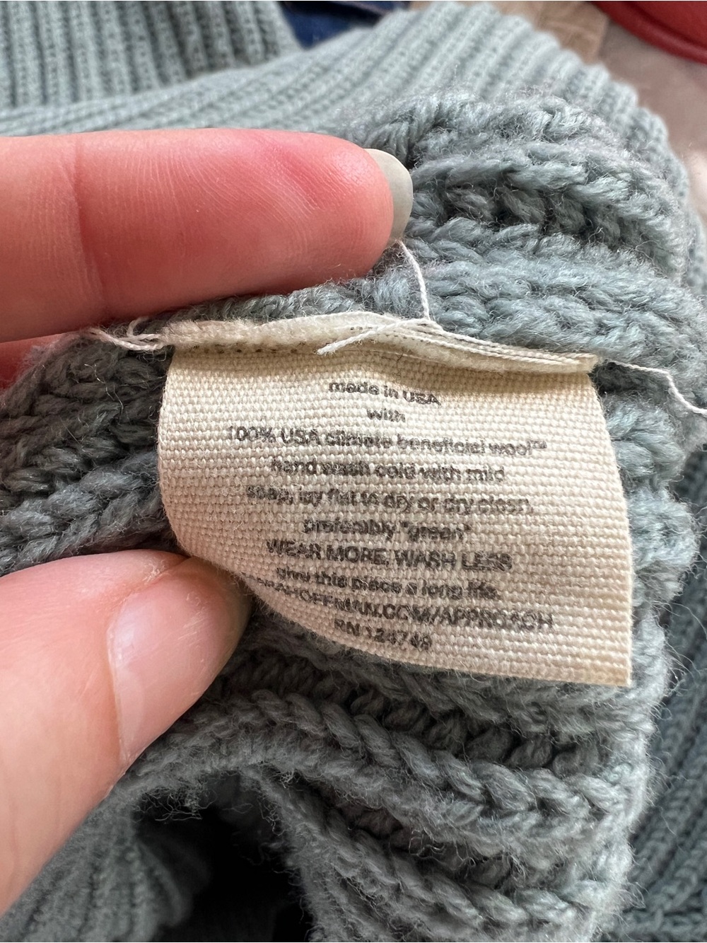 Mara Hoffman Rib Knit Henley Sweater – Sage Green | XXS (runs large) - Picture 4 of 5